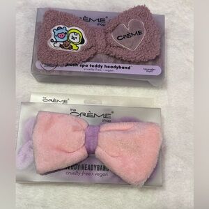The Crème Shop Plush Spa Teddy Headbands Set of 2